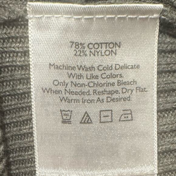 Eddie Bauer Womens XL Gray Cardigan Sweater full zip ribbed Stretchy long sleeve - Picture 5 of 9